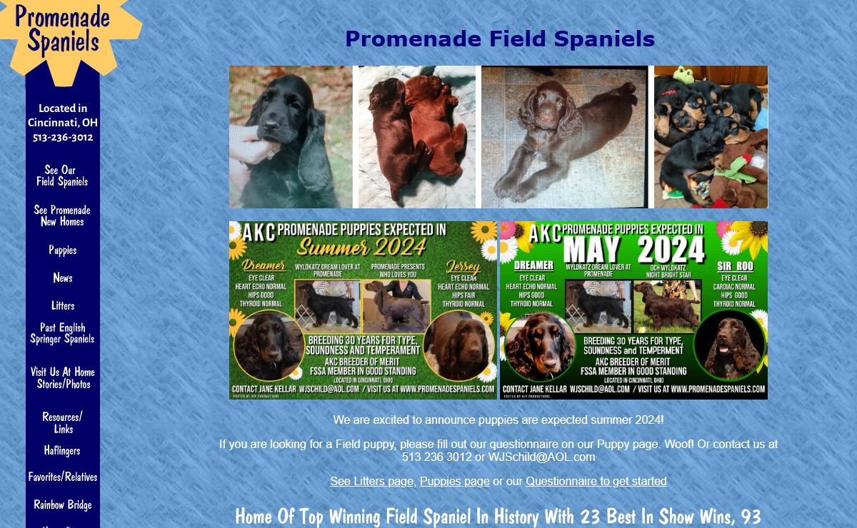 Promenade Field Spaniels