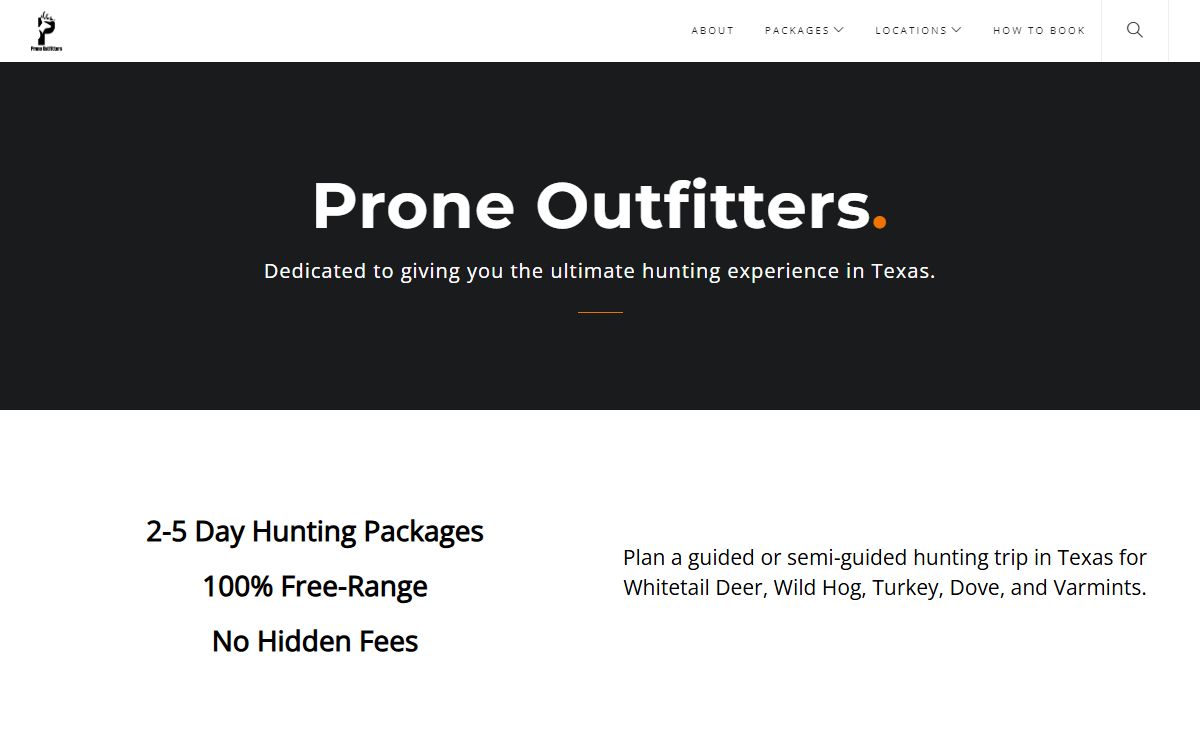 Prone Outfitters: Texas and Oklahoma Hunting Outfitters - 100% Free-Range