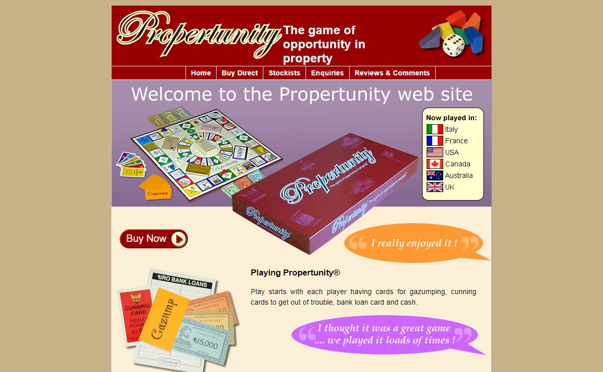 Propertunity® The game of opportunity in property