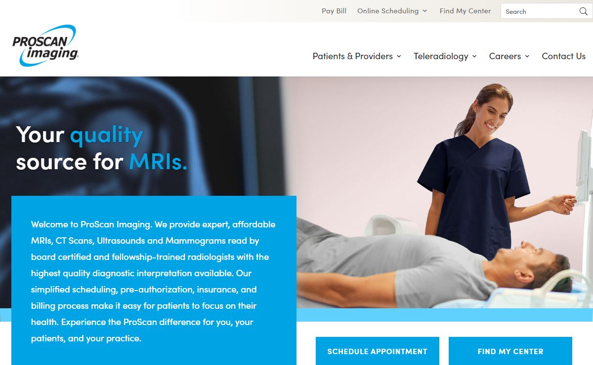 MRI, CT, Ultrasound & Mammograms | ProScan Imaging