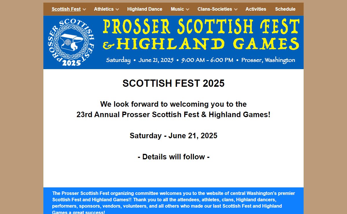 Prosser Scottish Fest and Highland Games
