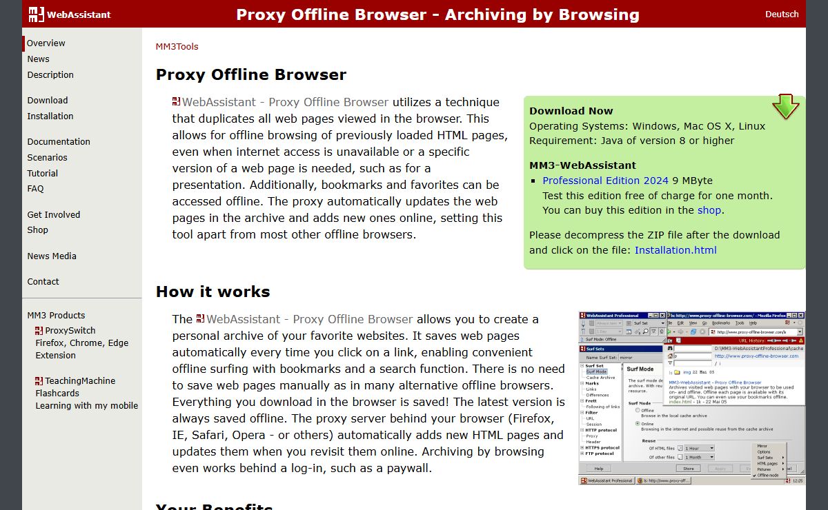 MM3-WebAssistant - Proxy Offline Browser - Archiving by Browsing