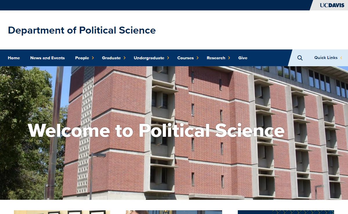 Front Page | Department of Political Science