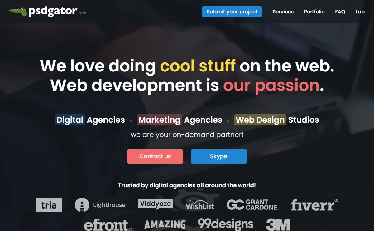 PSD to HTML, PSD to WordPress web development services | PSDgator