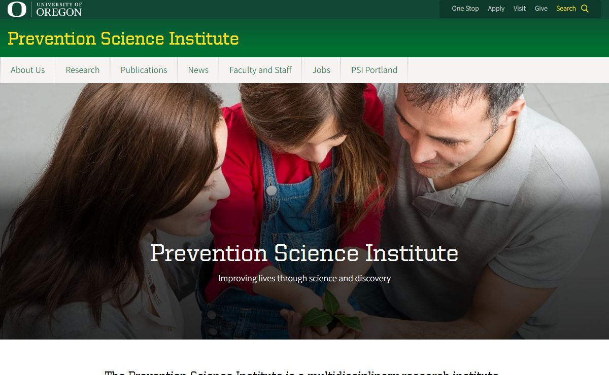 Prevention Science Institute | University of Oregon