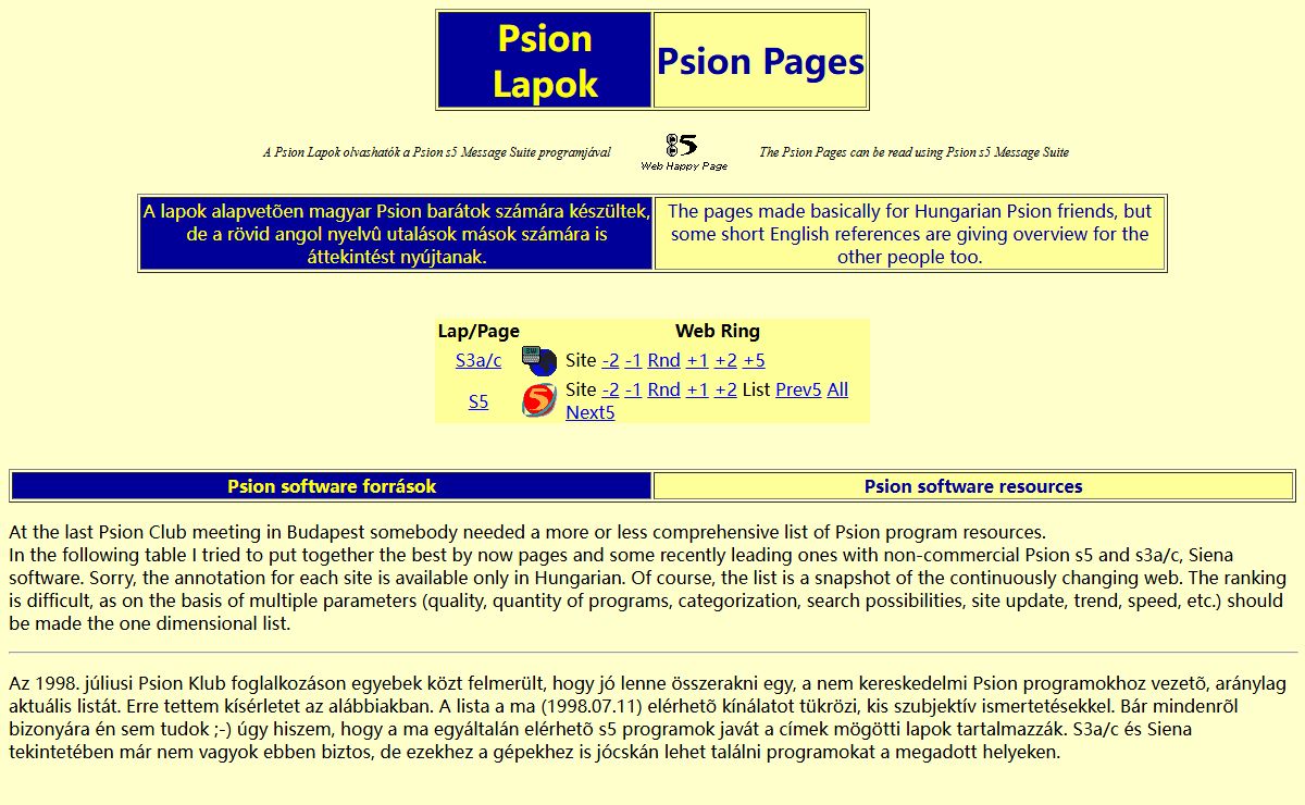 Psion s3a/c, s5 lap