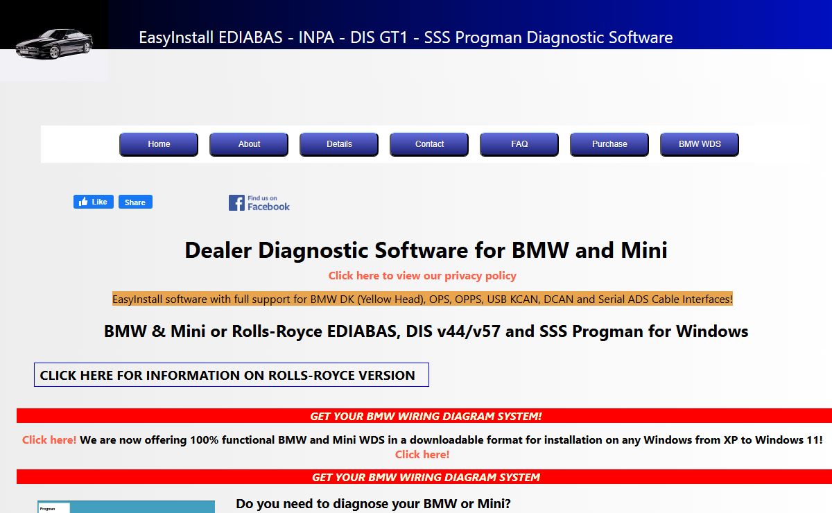 EasyInstall EDIABAS INPA DIS SSS Progman BMW & Mini