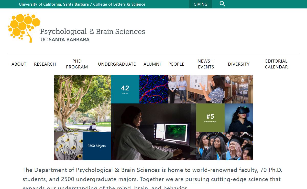 Home | Psychological & Brain Sciences | UCSB
