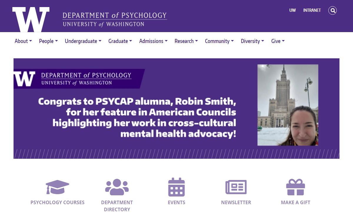 University of Washington Department of Psychology