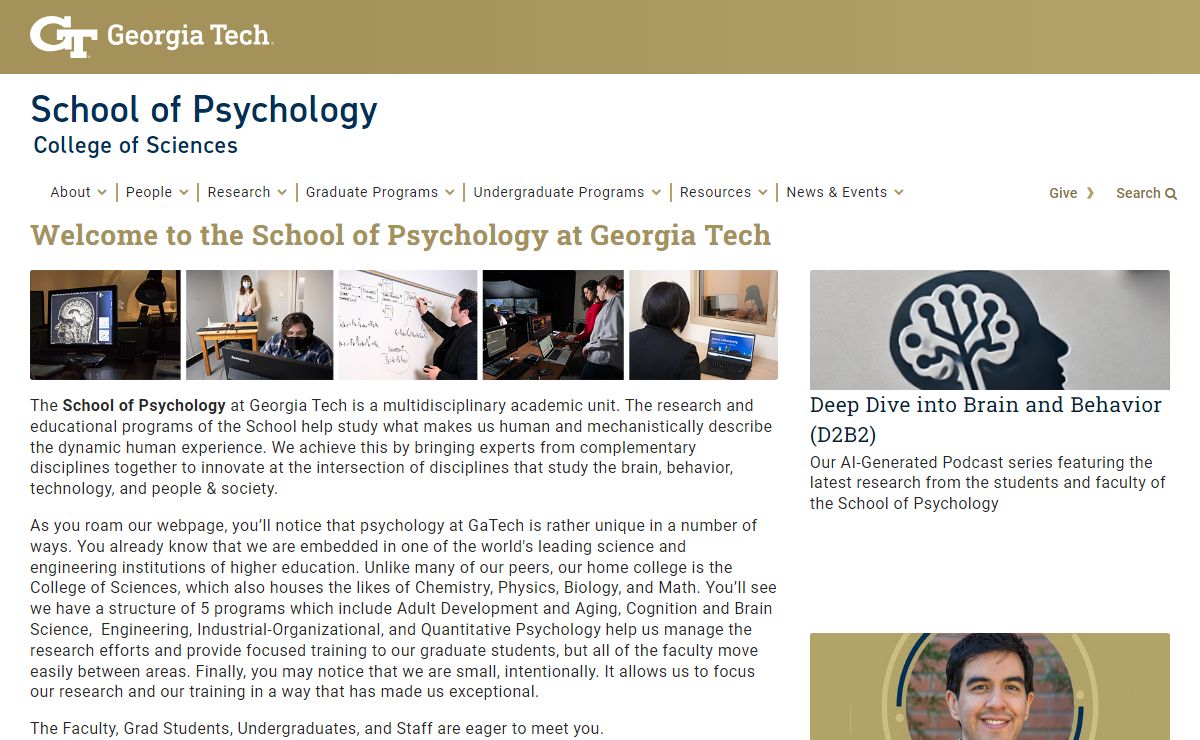 Georgia Tech - School of Psychology |