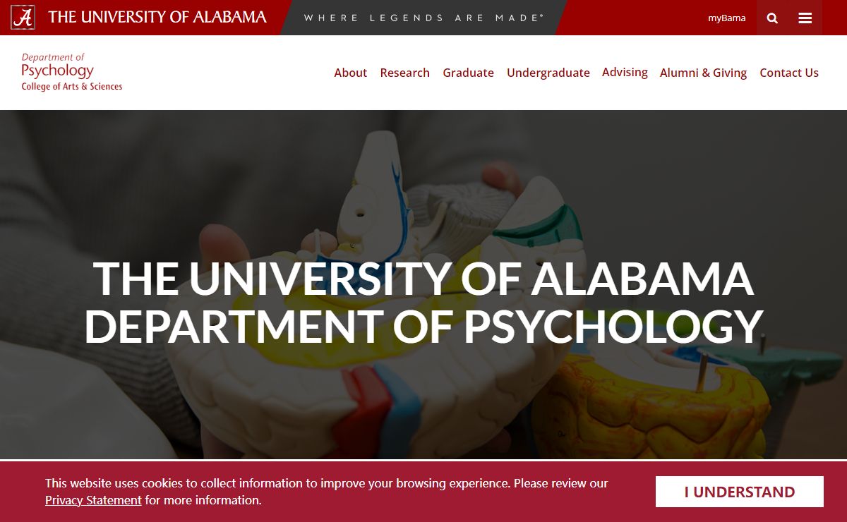 Department of Psychology - University of Alabama College of Arts & Sciences