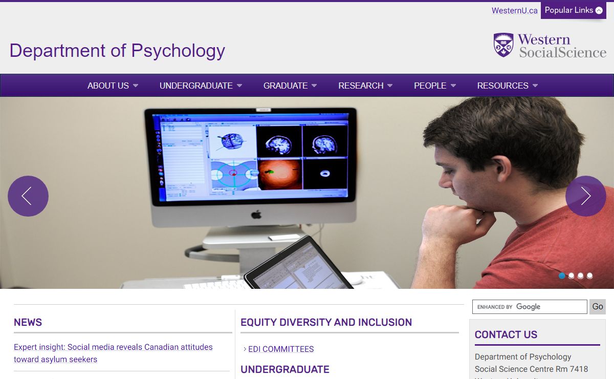 Department of Psychology - Western University