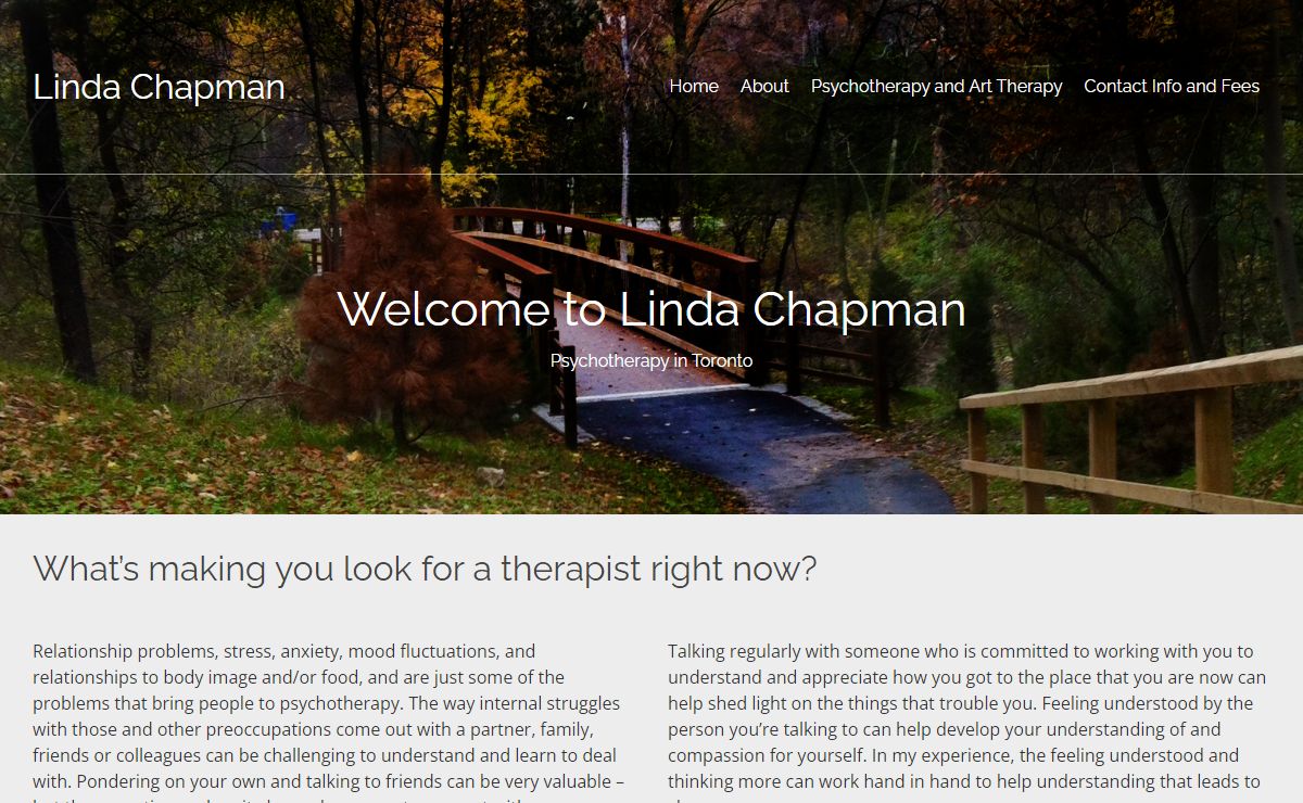 Linda Chapman – Psychotherapy in Toronto