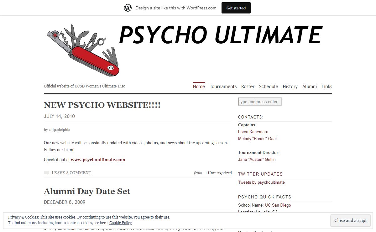UCSD Psycho Ultimate | Official website of UCSD Women’s Ultimate Disc