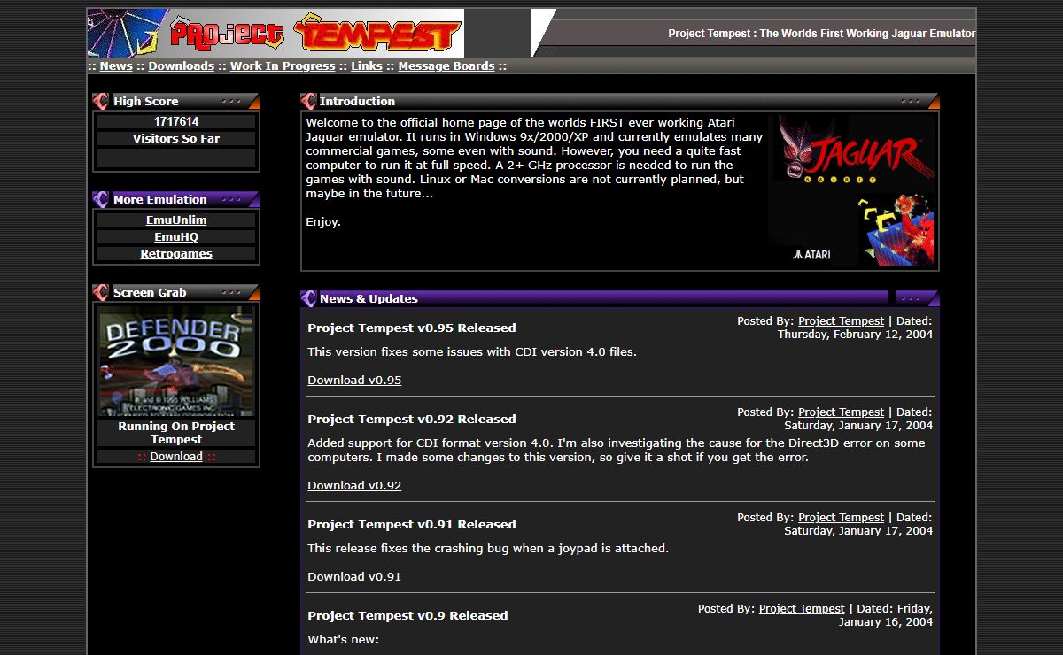 Project Tempest : The Jaguar Emulator