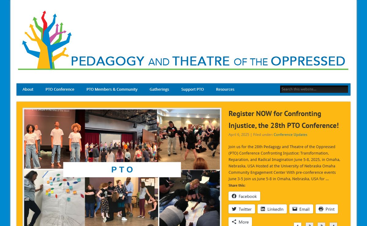 Pedagogy and Theatre of the Oppressed, Inc.