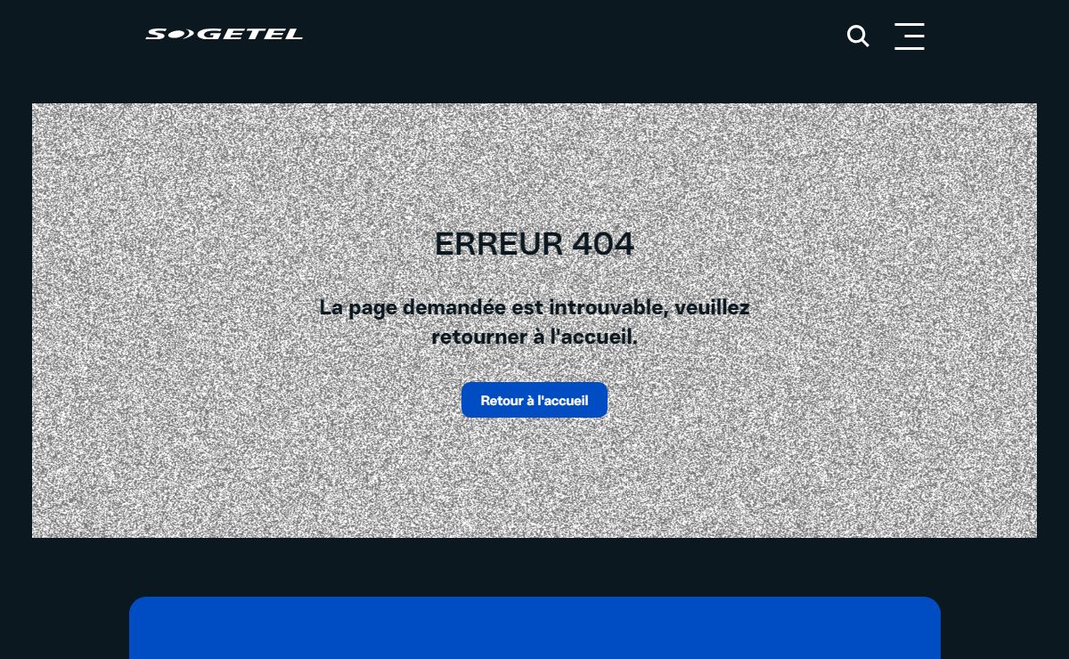 Erreur 404 - Sogetel