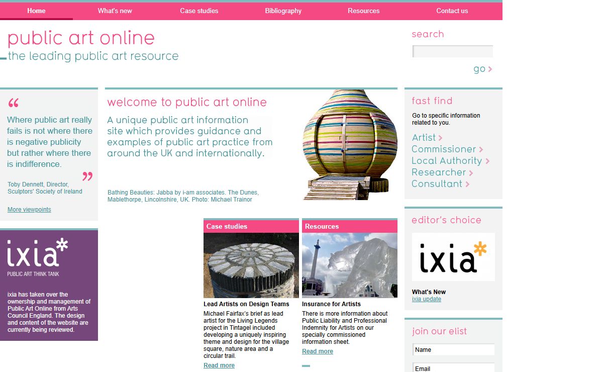 Welcome to Public Art Online