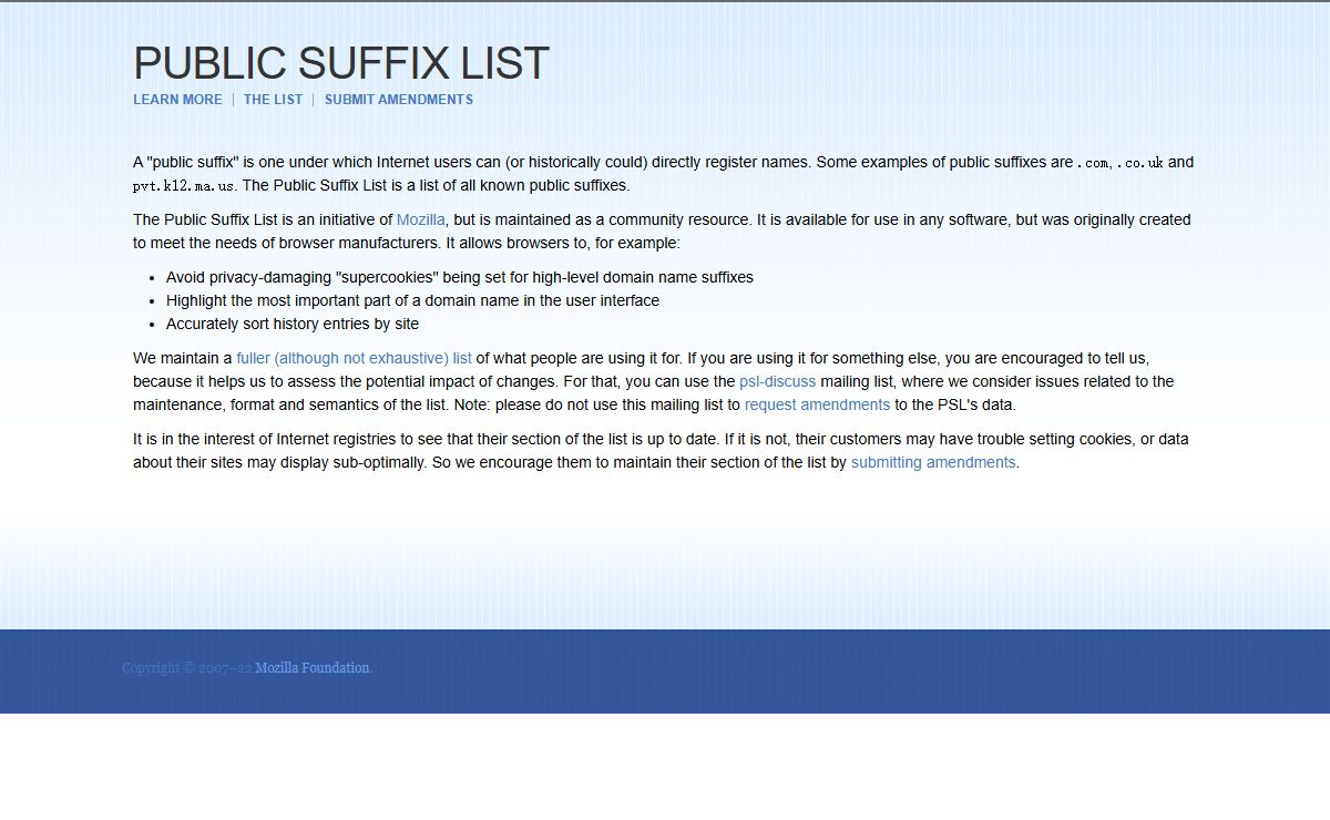 Public Suffix List