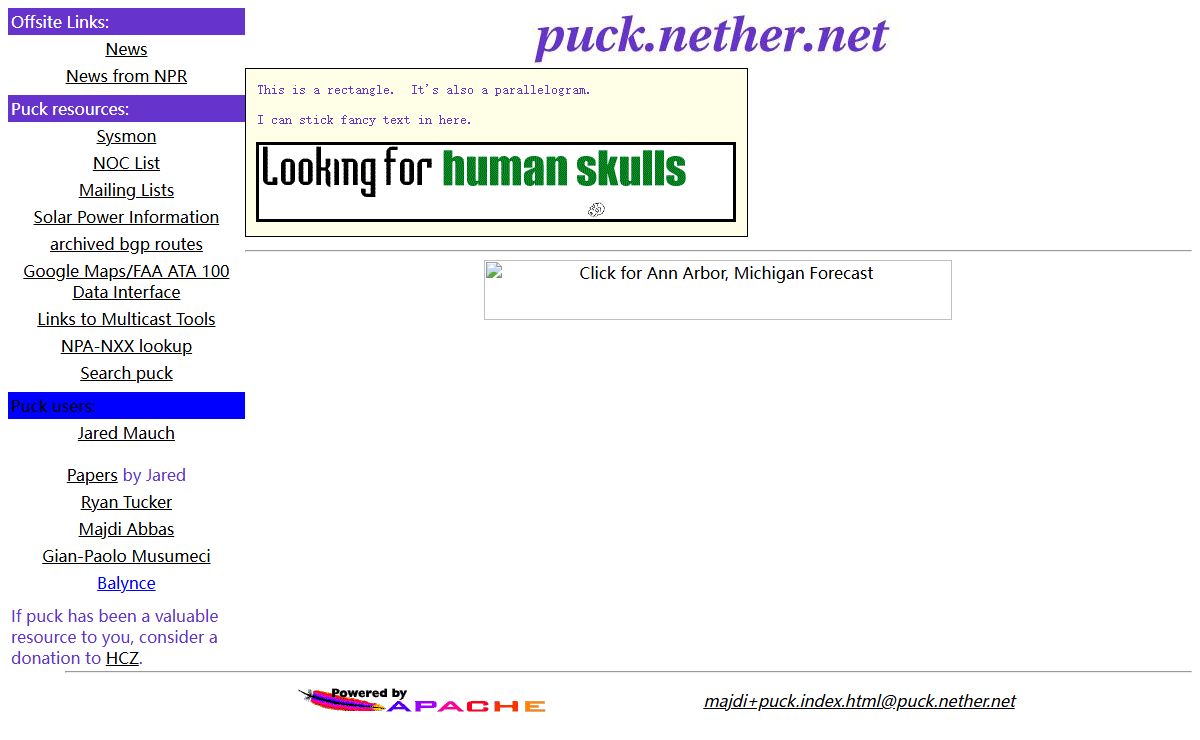 Welcome to puck.nether.net