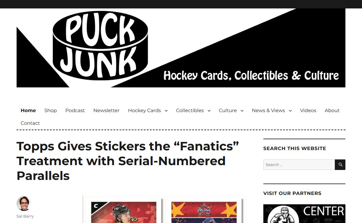 Puck Junk - Hockey cards, collectibles and culture