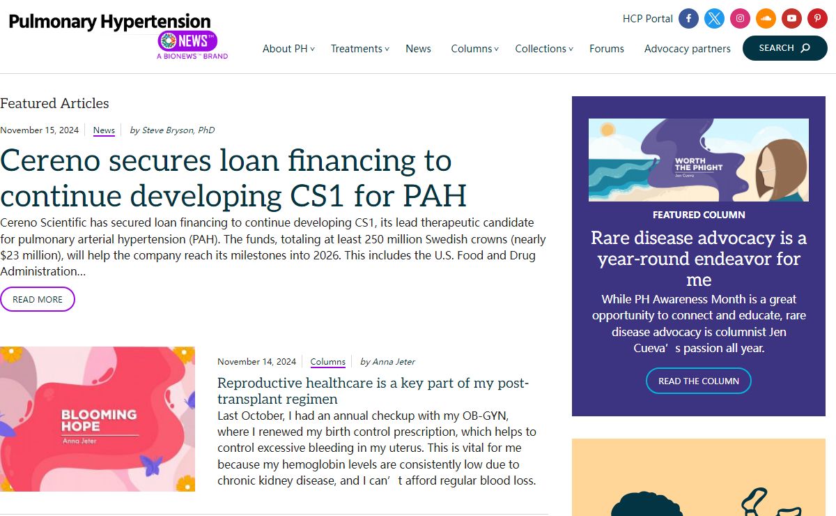 Pulmonary Hypertension News Home | Pulmonary Hypertension News