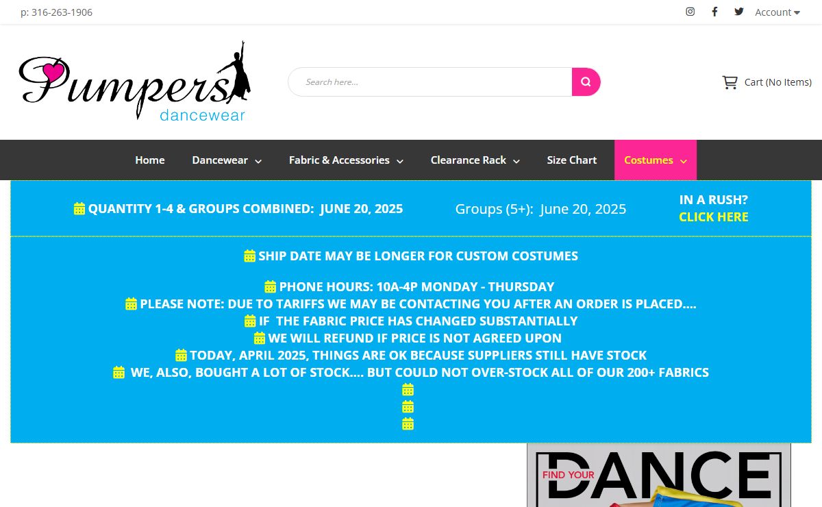 Pumpers Dancewear | Custom Dance Costumes