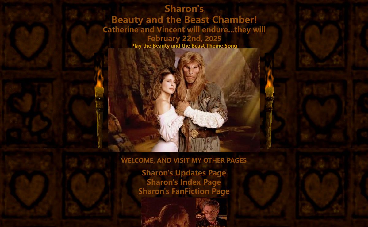 Sharon's Beauty and the Beast Chamber Ron Perlman and Linda Hamilton tv 1987