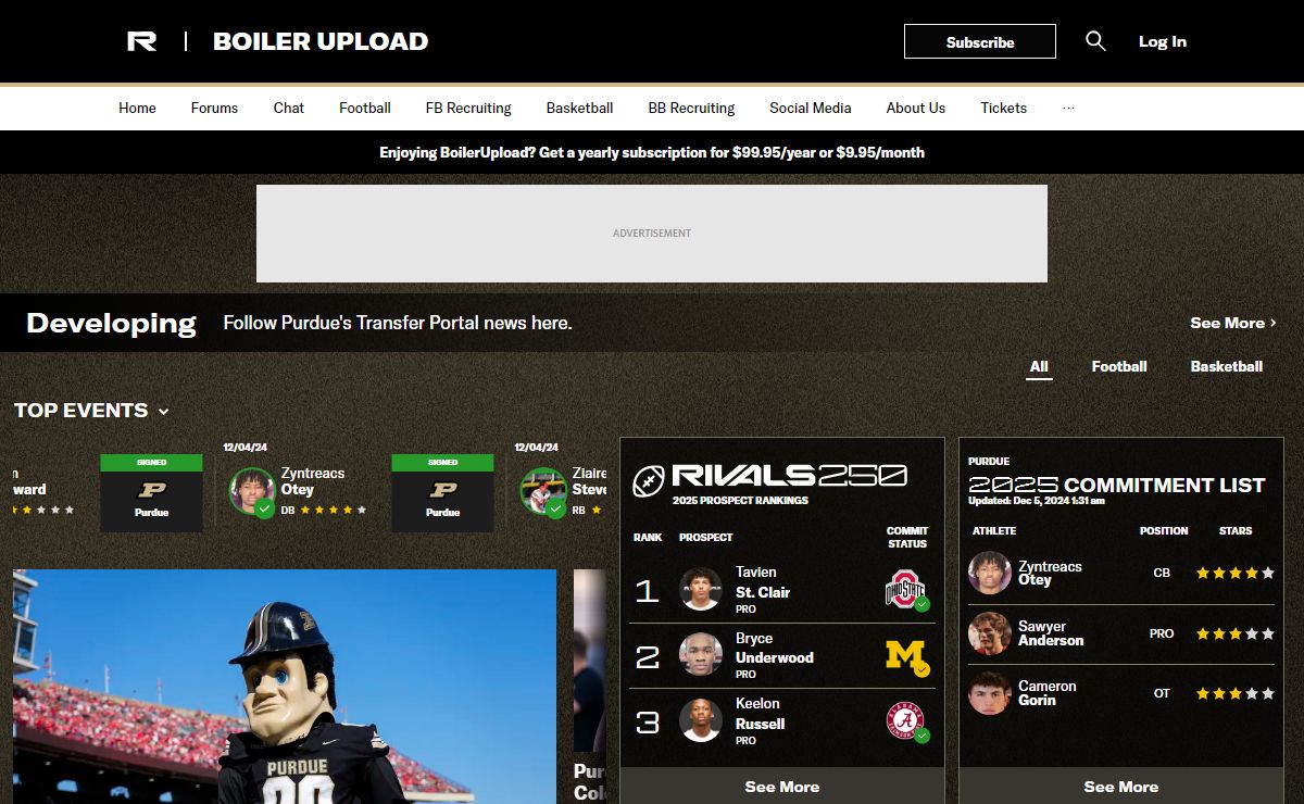BoilerUpload: Purdue Boilermakers Football & Basketball Recruiting