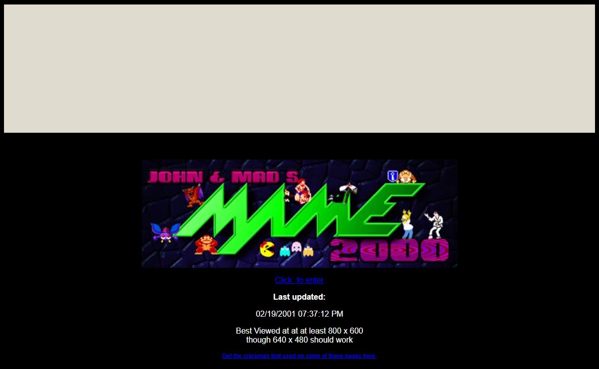 ++++ John & Mad's M.A.M.E. 2000 Project +++++