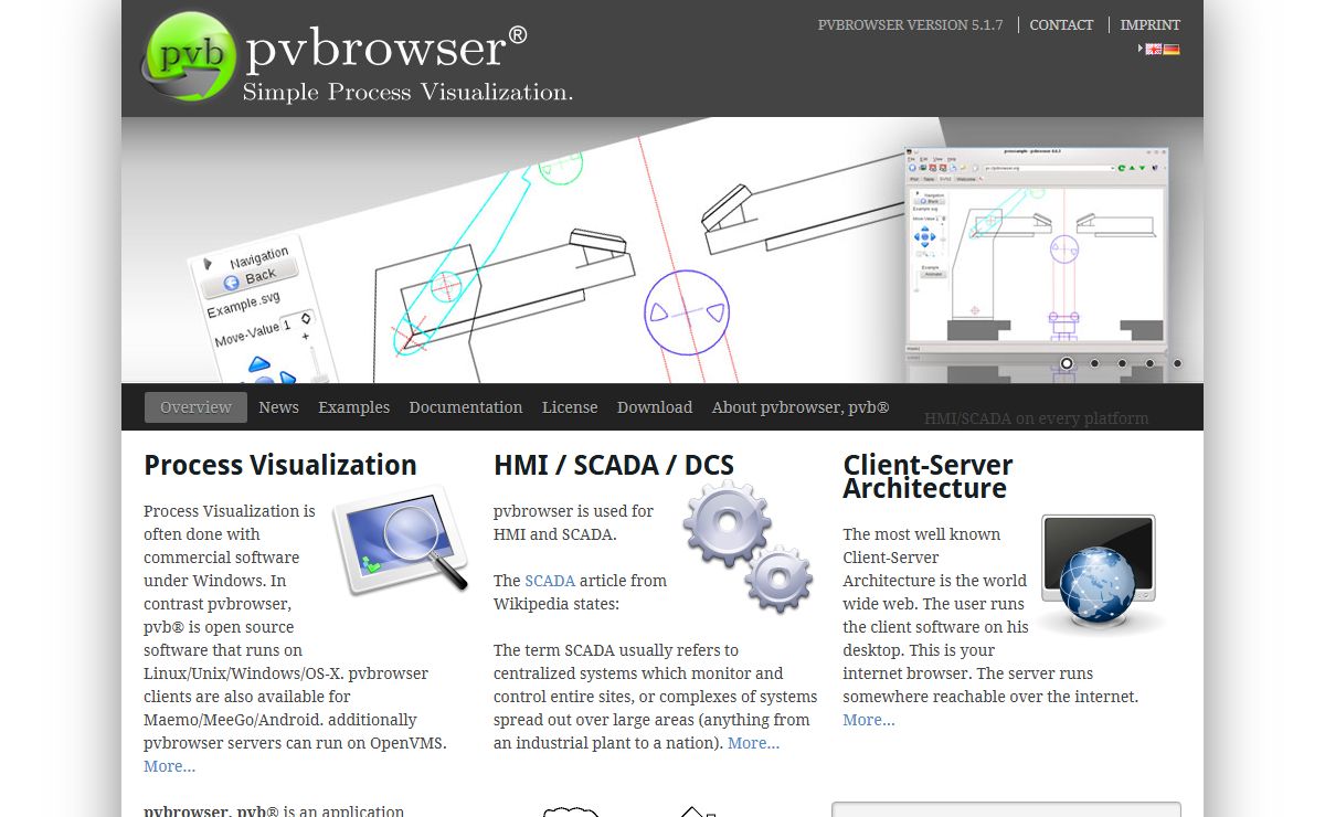 pvbrowser – The Process Visualization Browser. HMI and Scada for every platform.