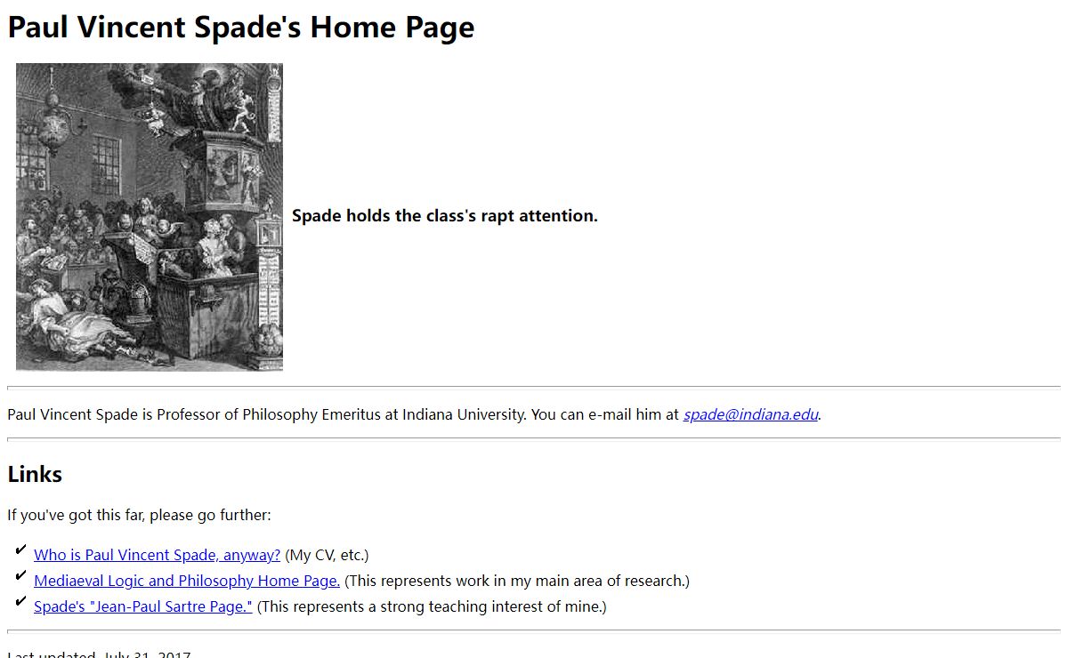 Paul Vincent Spade's Home Page