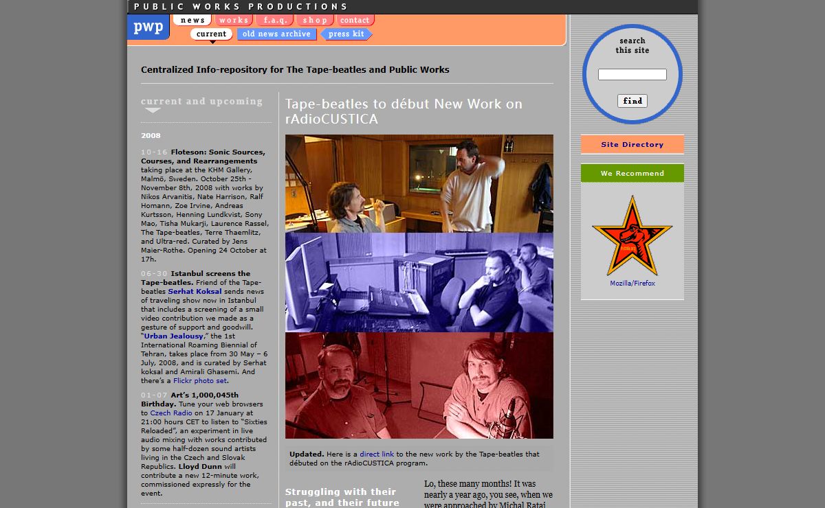 Public Works Productions | current news