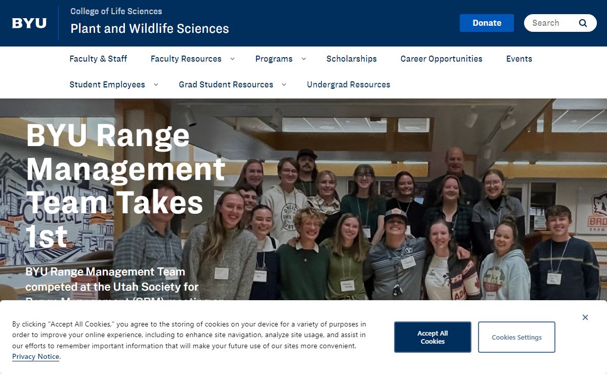 Plant & Wildlife Sciences Homepage