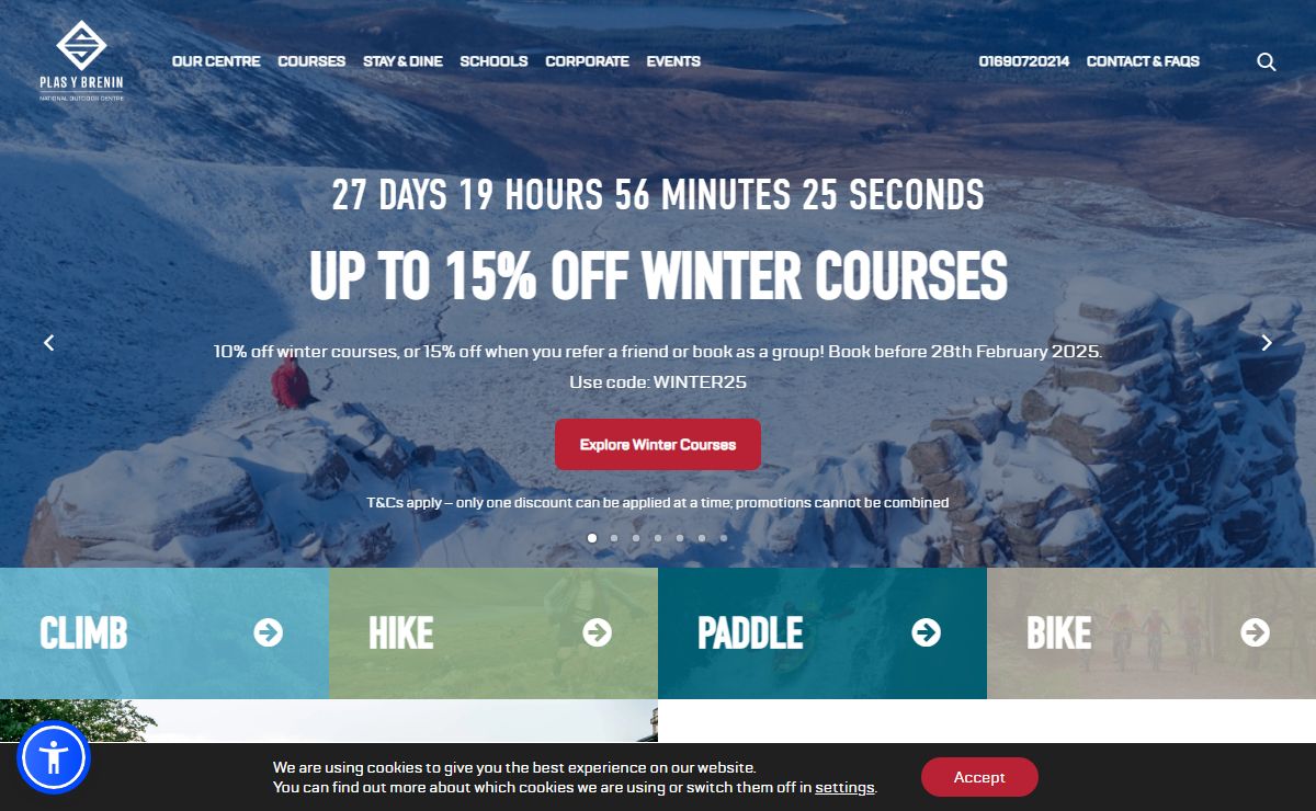 Plas y Brenin | National Outdoor Centre | Courses in Snowdonia ⛰️