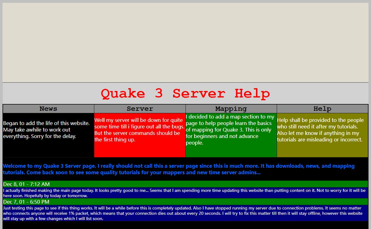 Quake 3 Server Help