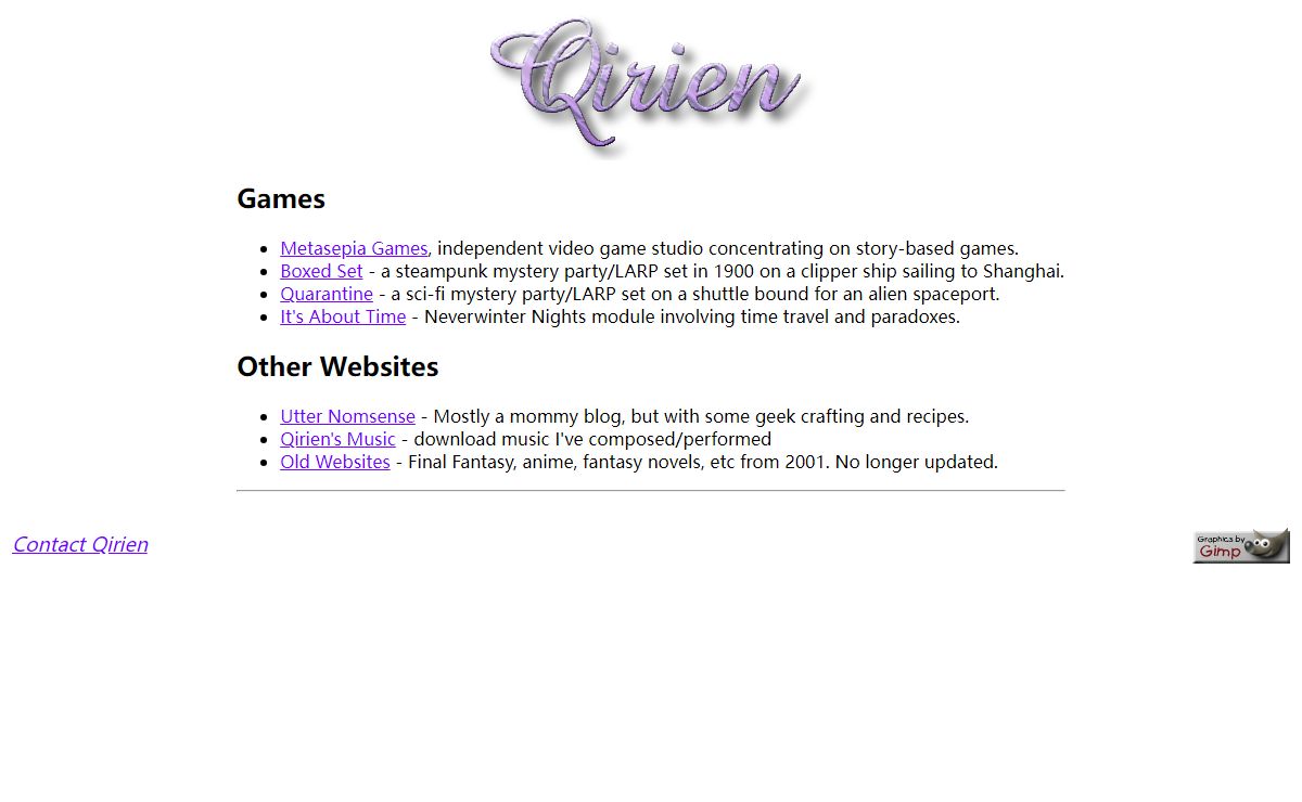 Qirien's Home Page