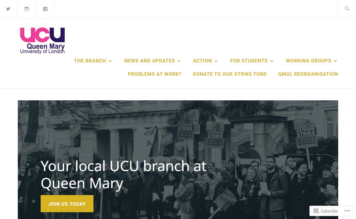 Your local UCU branch at Queen Mary