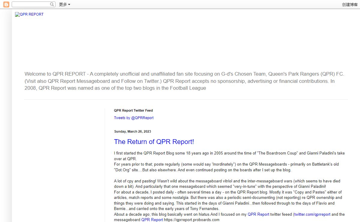 QPR REPORT