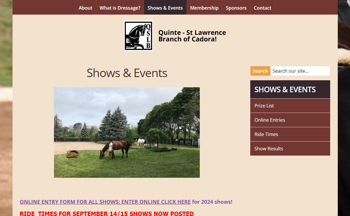 Shows & Events | QSLB Cadora