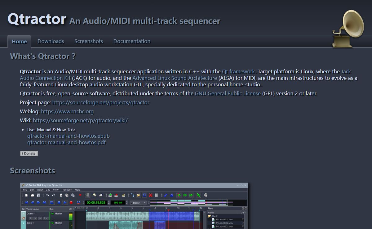 Qtractor - An Audio/MIDI multi-track sequencer