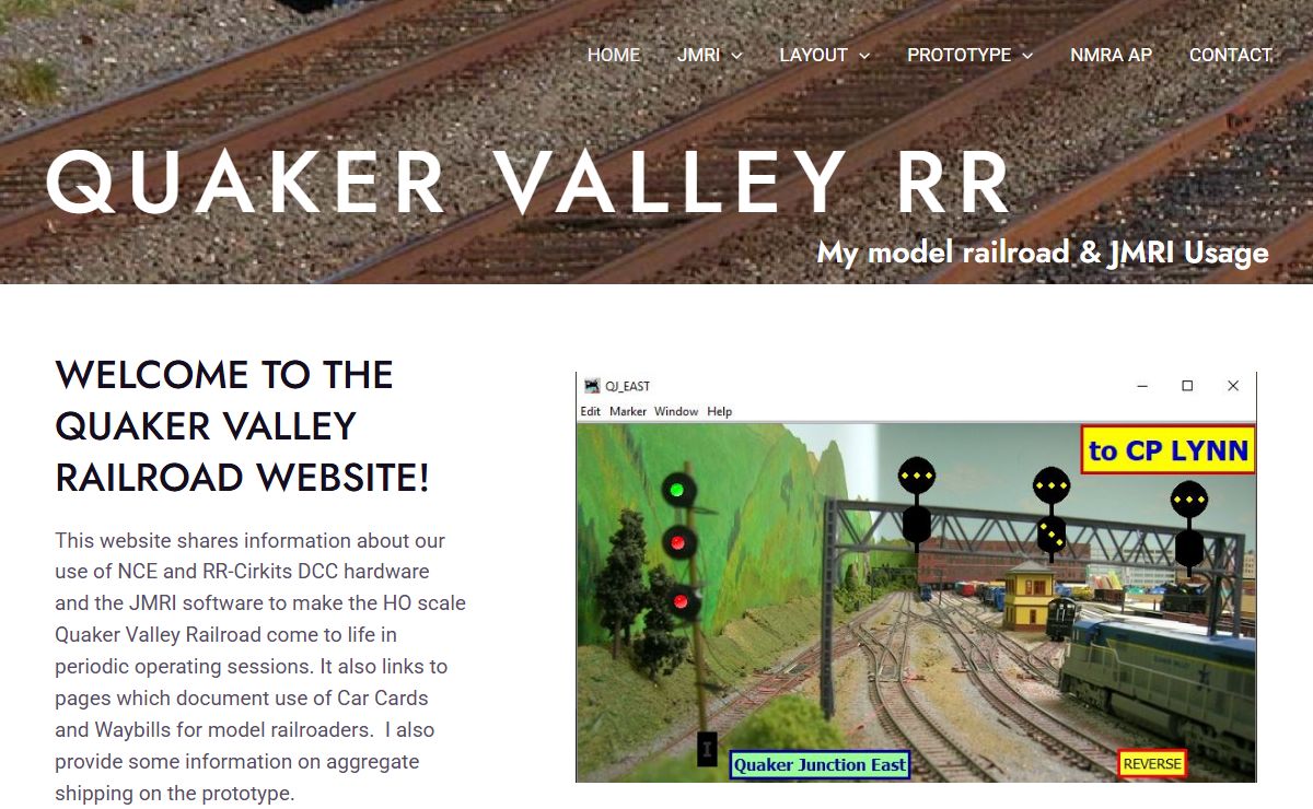 Quaker Valley Railroad – My Model Railroad & JMRI Usage
