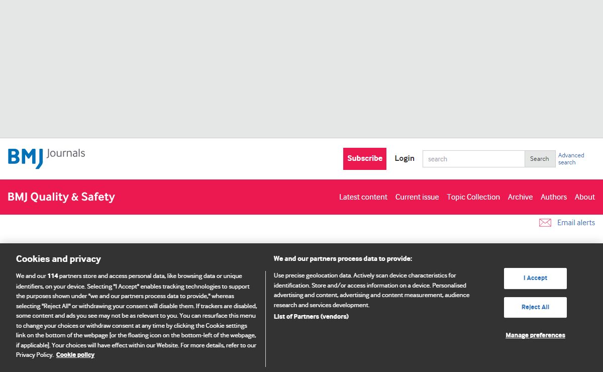 Homepage | BMJ Quality & Safety