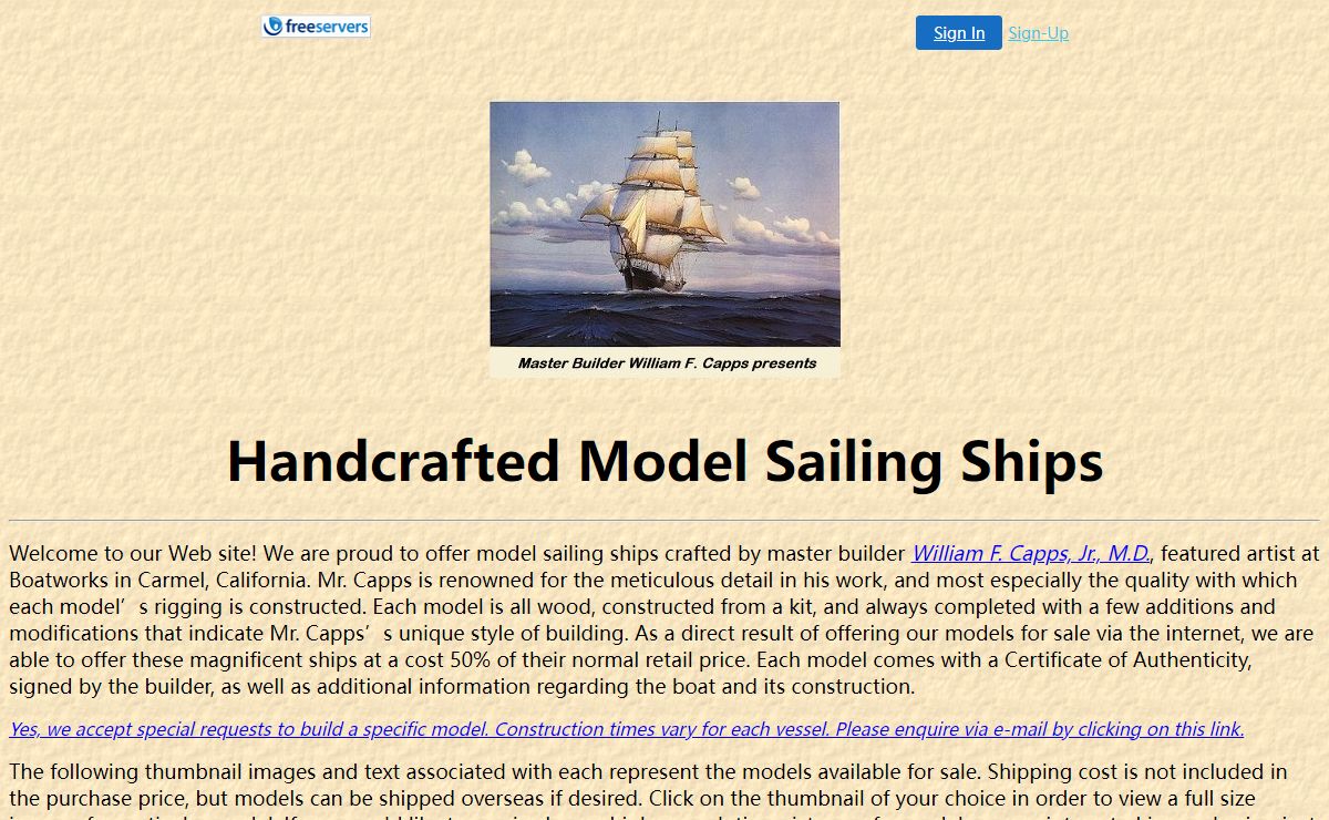 Handcrafted Model Ships