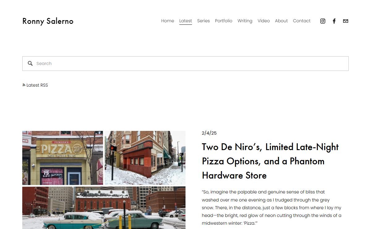 Latest Stories & Work — Ronny Salerno
