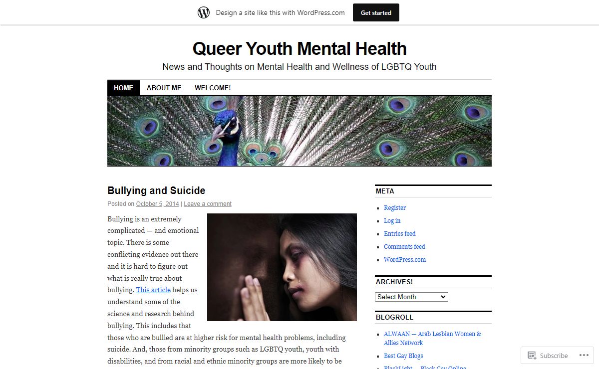 Queer Youth Mental Health | News and Thoughts on Mental Health and Wellness of LGBTQ Youth