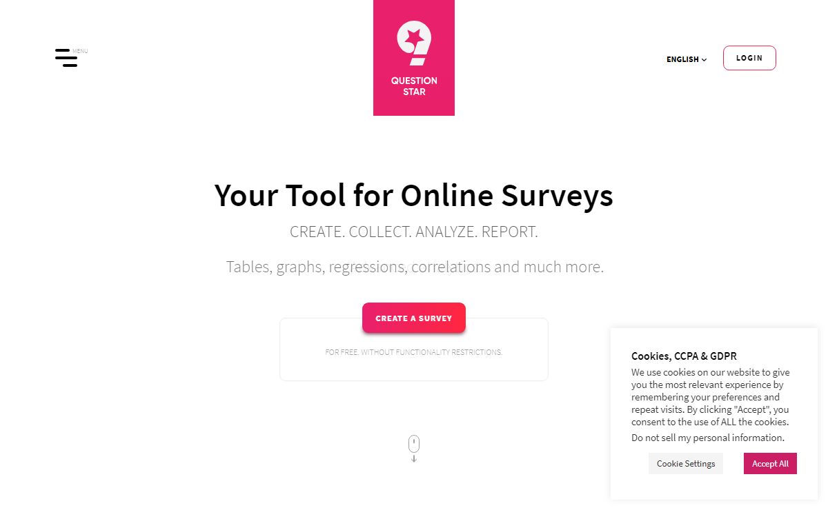 Your Tool for Online Surveys - Create. Collect. Analyse. Report. | QUESTIONSTAR