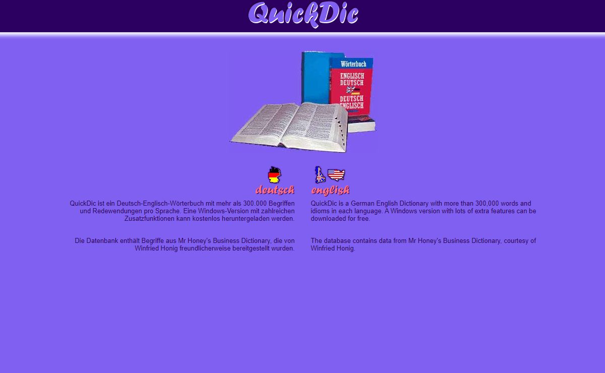 QuickDic - Free German English Online Dictionary
