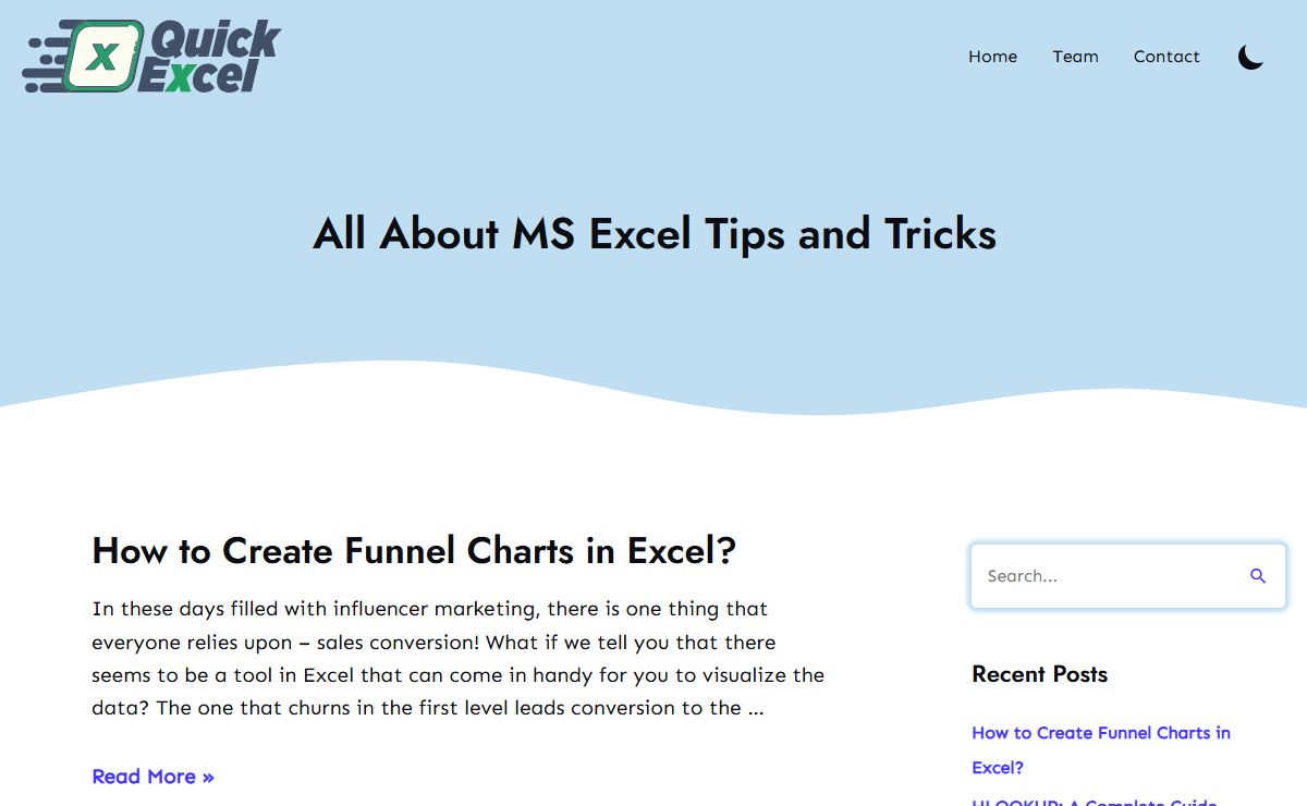 QuickExcel - MS Excel Tips and Tricks