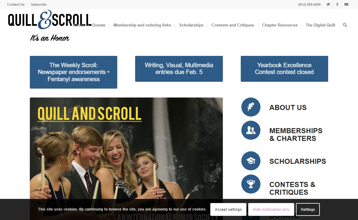 Front Page - Quill and Scroll